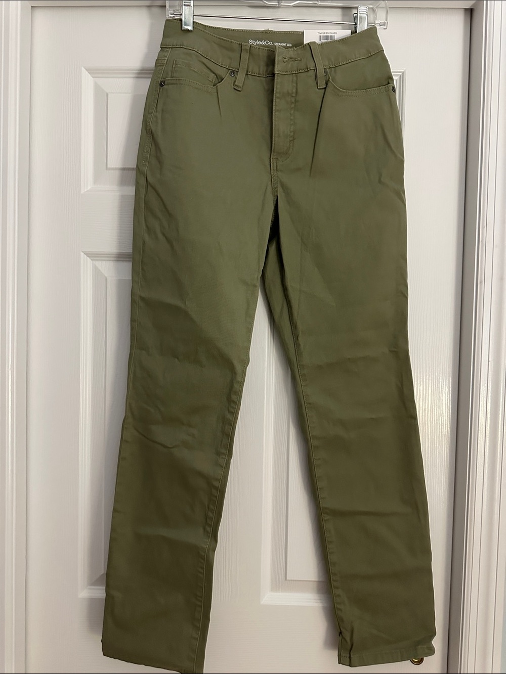 Style & Co. Olive Straight Leg Pants